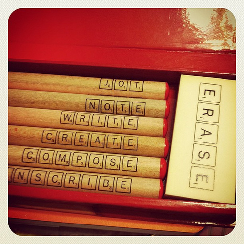 scrabble pencil set from this month's lost crate