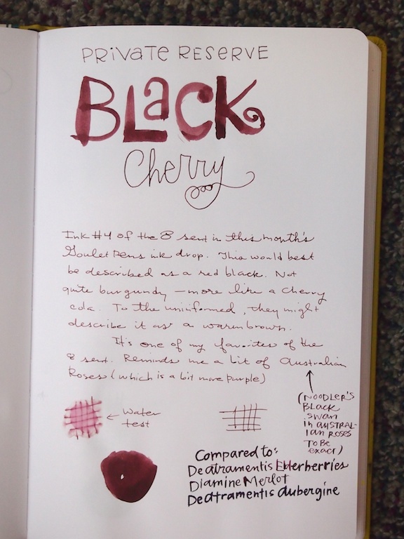 Private Reserve Black Cherry Writing Sample