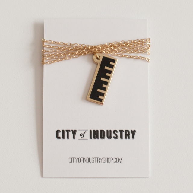 City of Industry Enamel Ruler Necklace